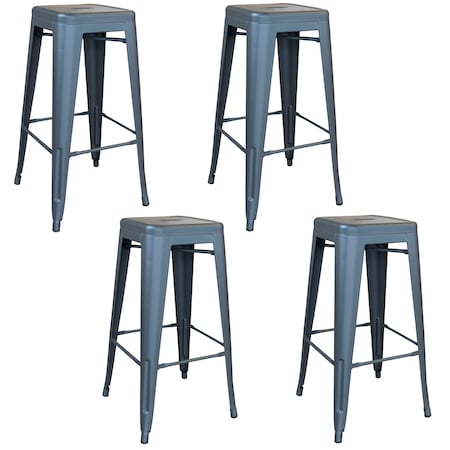 Amerihome Indoor/Outdoor 30" Metal Bar Stool Set, PK4 BSZGM30SET